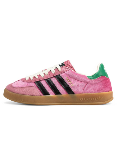 Adidas x Gucci Gazelle Light Pink Velvet