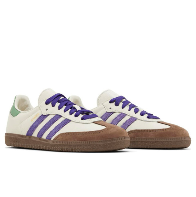 Adidas Samba Off White Purple Green ID8349