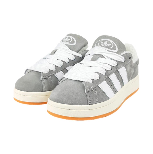 Adidas Campus Light Grey White Winter З ХУТРОМ