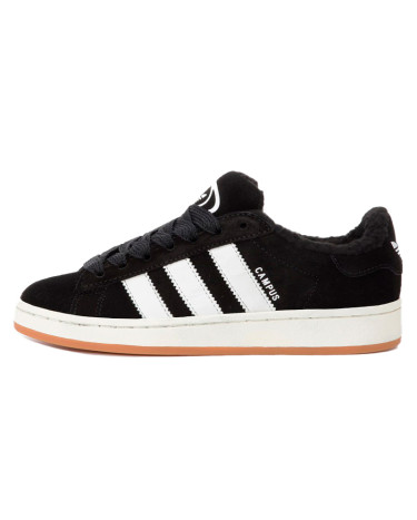 Adidas Campus Black White Winter 2 З ХУТРОМ