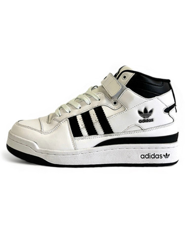 Adidas Forum High White Black З ХУТРОМ