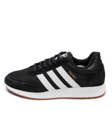 Adidas Iniki Black White With FLEECE