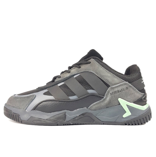 Adidas Niteball 2.0 Black Grey Green З ХУТРОМ